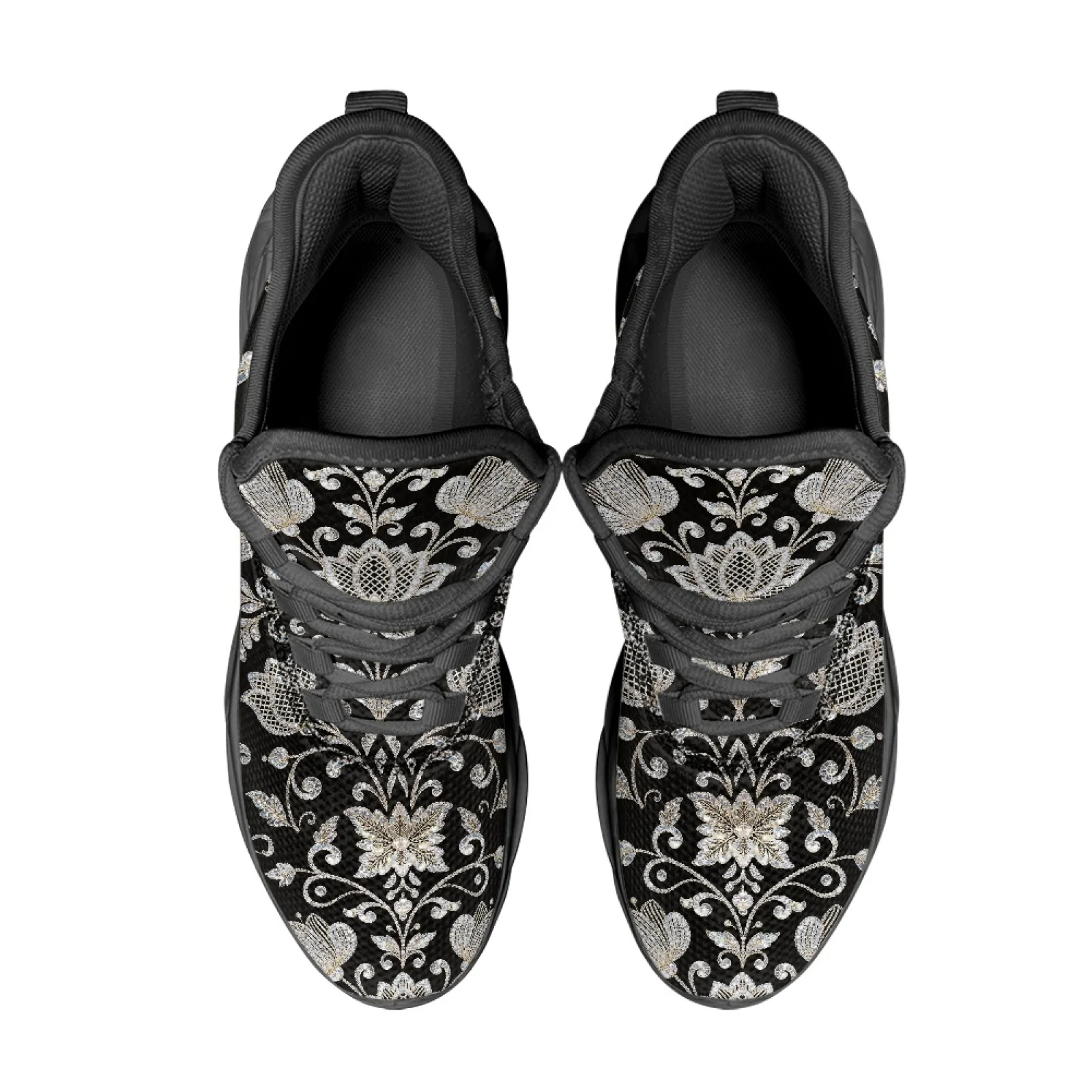 PENSTROLL Diamond Floral Breathable Blade Running Shoes for Gym Mesh & EVA Running Blade Sneakers Men's Running Shoes