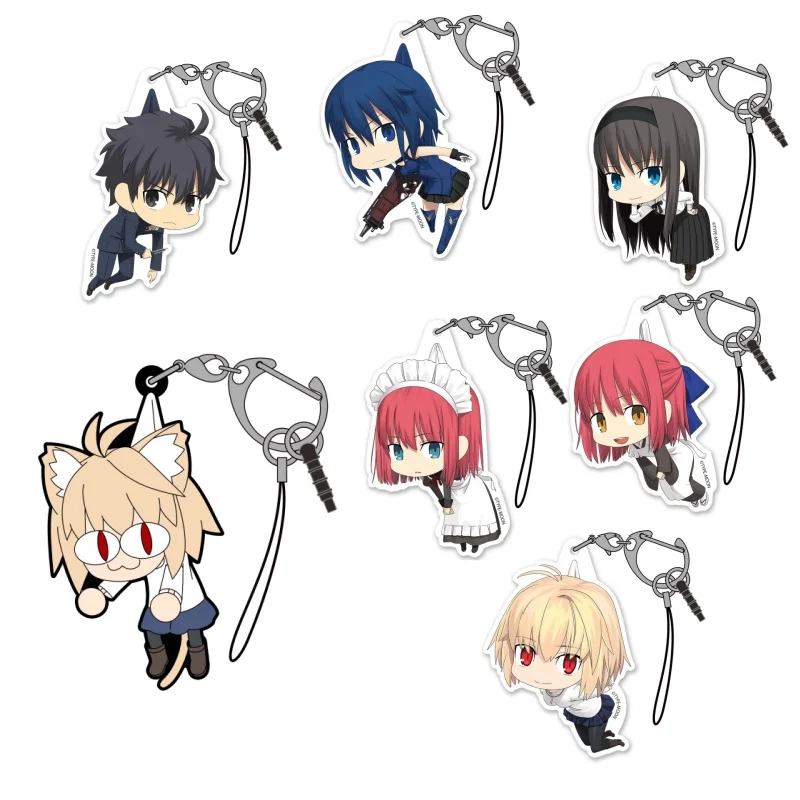 Game Anime Tsukihime 6cm Cute Acrylic Keychain Pendant Bag Car Keychain Phone Accessories Present Friends Fans Gifts