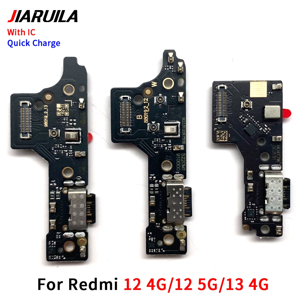 Tested Well Charger Board PCB Flex For Redmi 13 12 4G 5G USB Port Connector Dock Charging Ribbon Cable