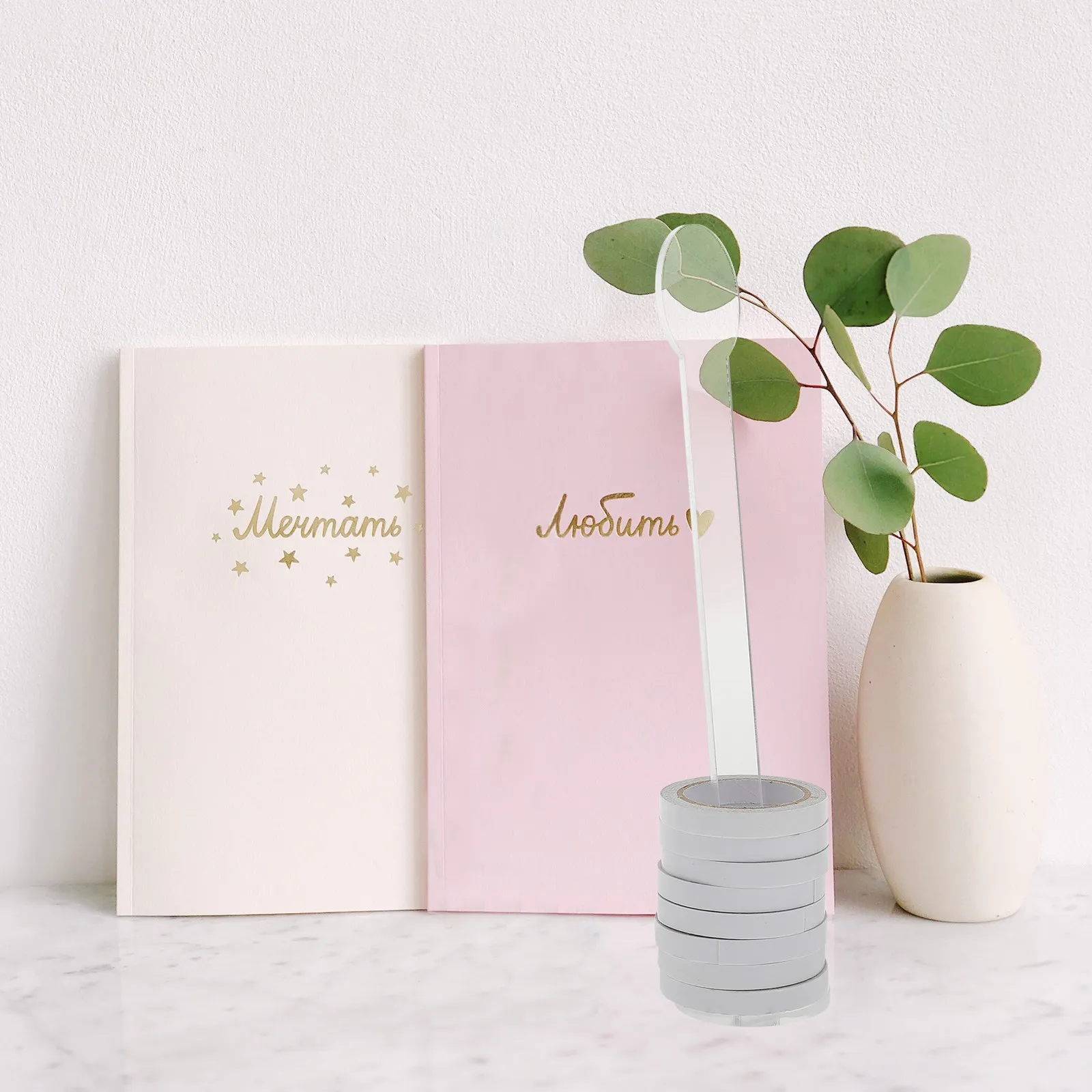 

2 комплекта акриловых подставок для лент, сверхпрочные прозрачные органайзеры для хранения рулонов клейких лент, васи-лент, канцелярских принадлежностей и офисных товаров