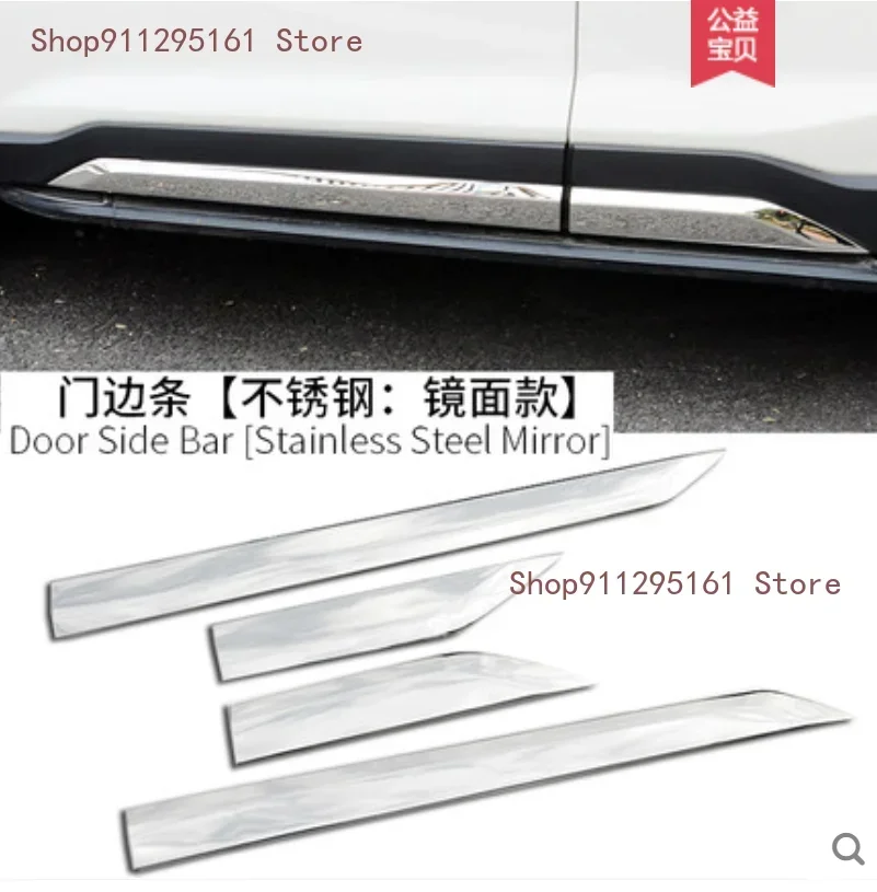 

Car styling cover ABS Matte Side Door Body trim frame stick Strip Streamer Molding For Subaru Forester SK 2018 2019