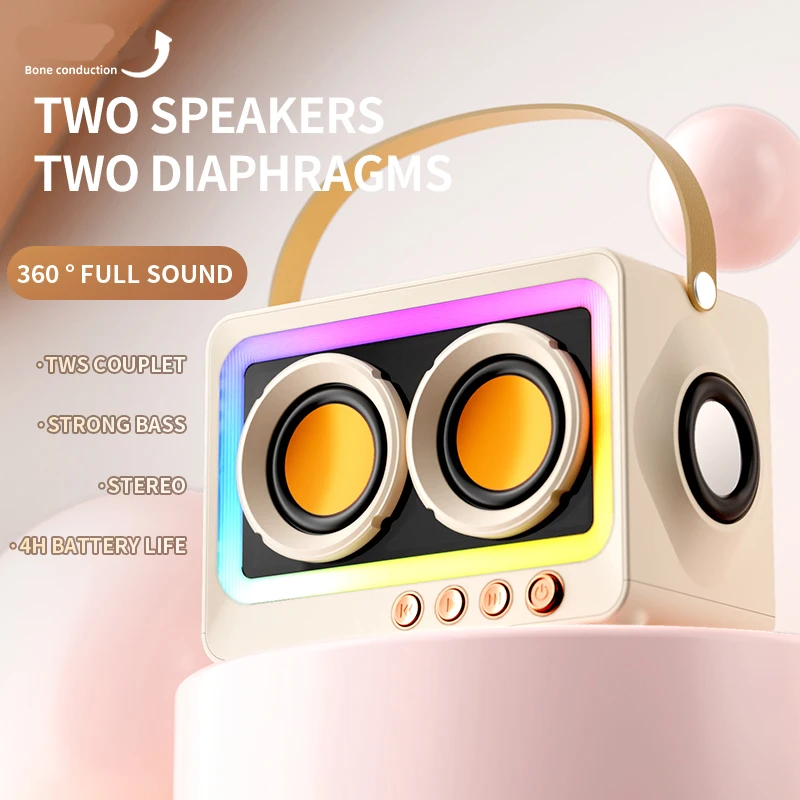 مكبر صوت لاسلكي محمول بلوتوث ، صندوق صوت HiFi ، صوت صغير Bocina MP3 للموسيقى ، حاجز العمود ، Coluna TWS ، محمول