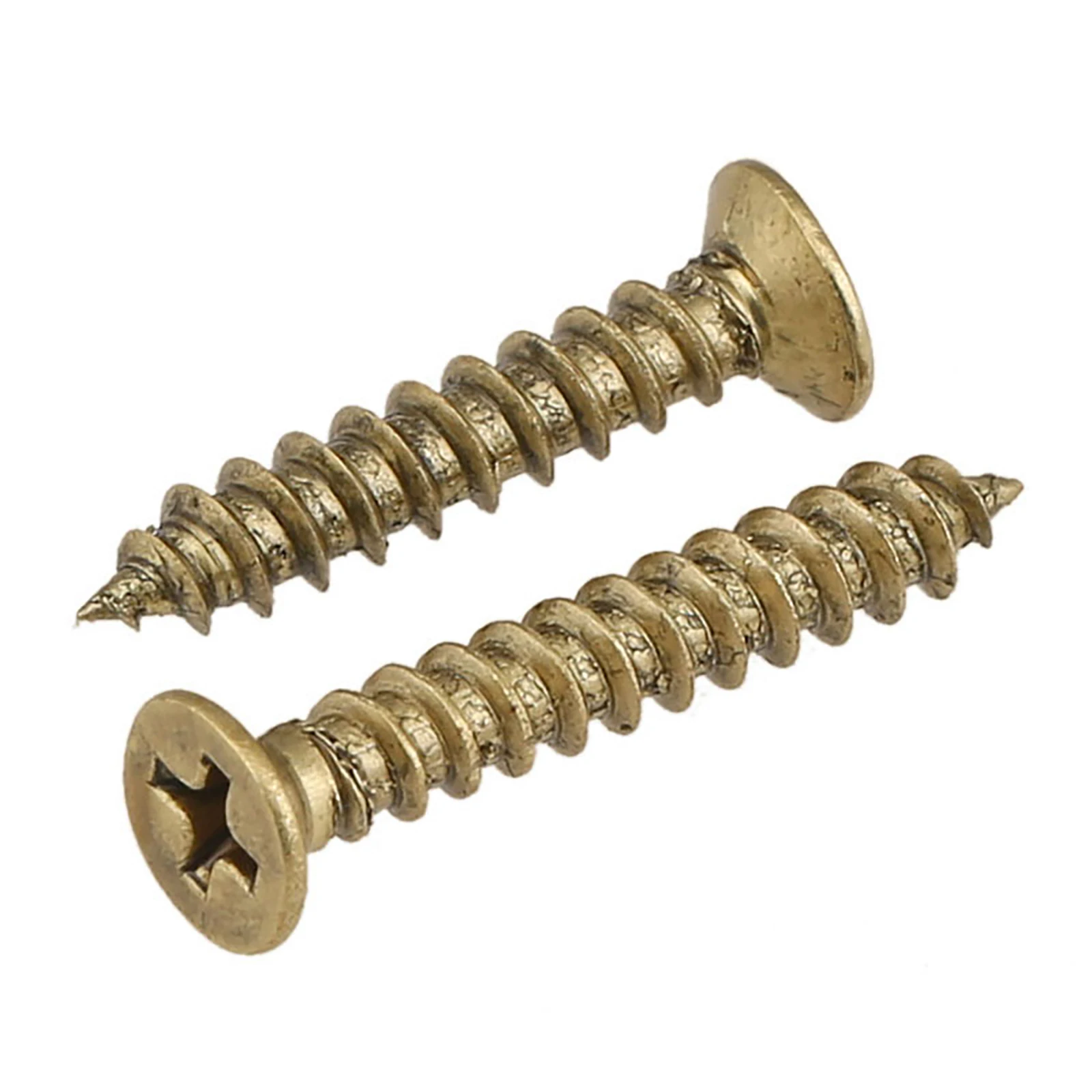 1000/500/100/50/25/10/5/1pcs M4 M5 M6 Brass Phillips Flat Countersunk Head Self Tapping Wood Screws