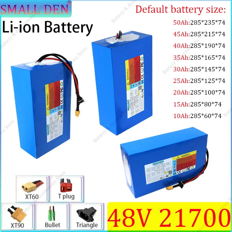 

New 48V 50Ah 45Ah 40Ah 35Ah 30Ah 25Ah 20Ah 15Ah 10Ah 21700 lithium battery pack 0-2500W high-power electric tool backup battery