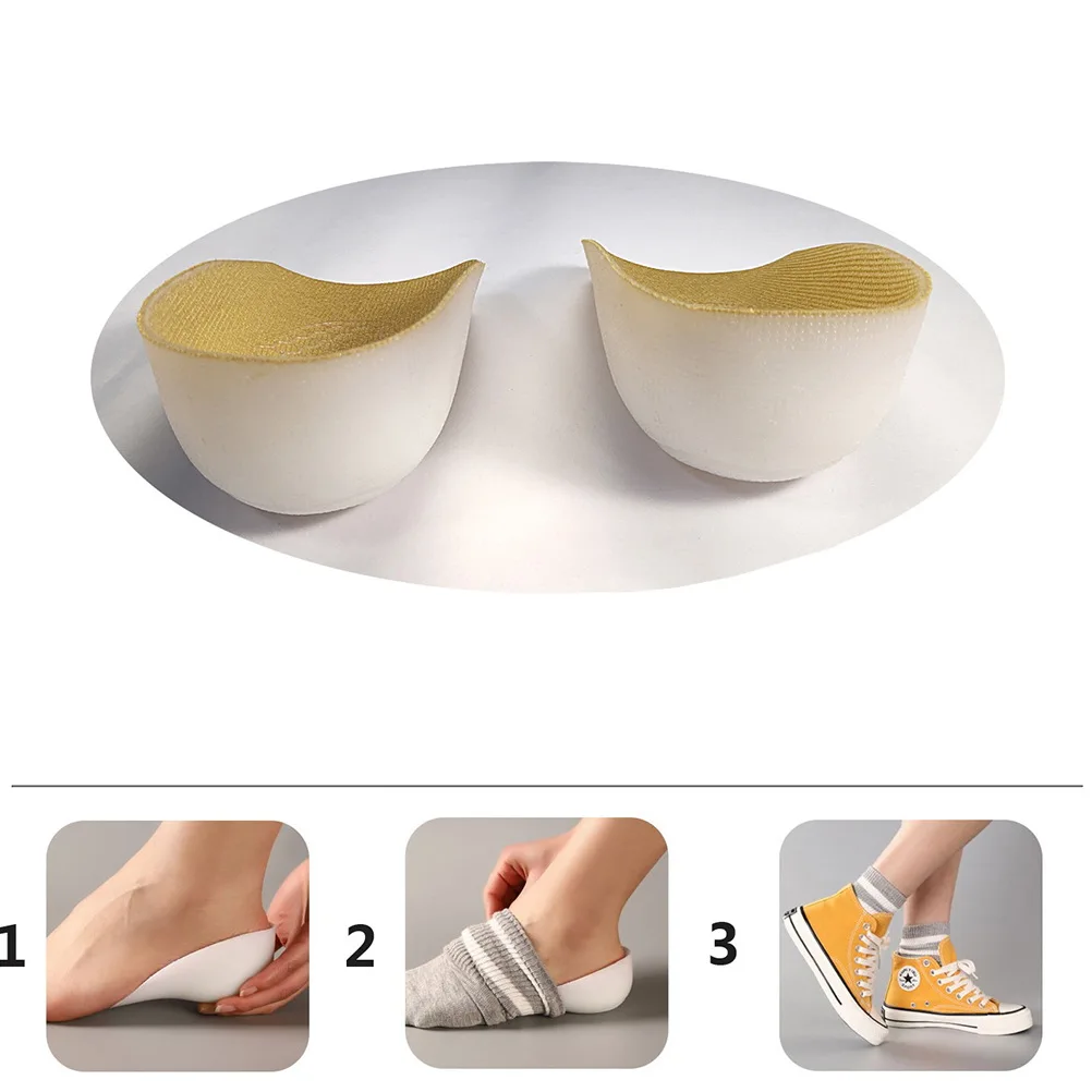 

1 Pair Invisible Insoles Inner Heightening Shoes Pads Translucent Silicone Height Increase Insole Unisex Non-Slip Shockproof