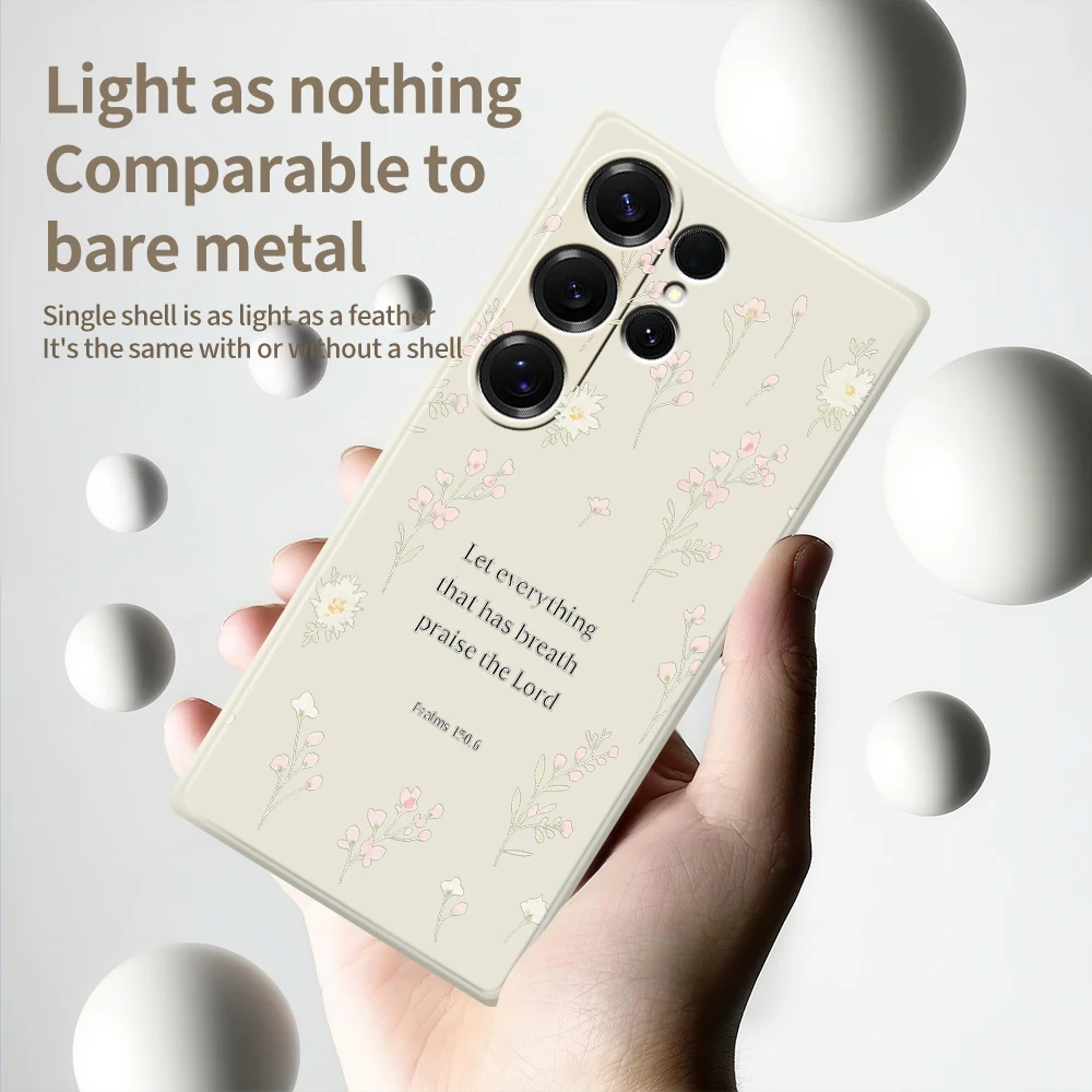 เคสโทรศัพท์ลายดอกไม้สดใสหรูหรา สำหรับ Samsung Galaxy S25 S24 S23 S22 S21 S20 Ultra Plus S10Plus S24FE S23FE S22FE S21FE  แบบนิ่ม