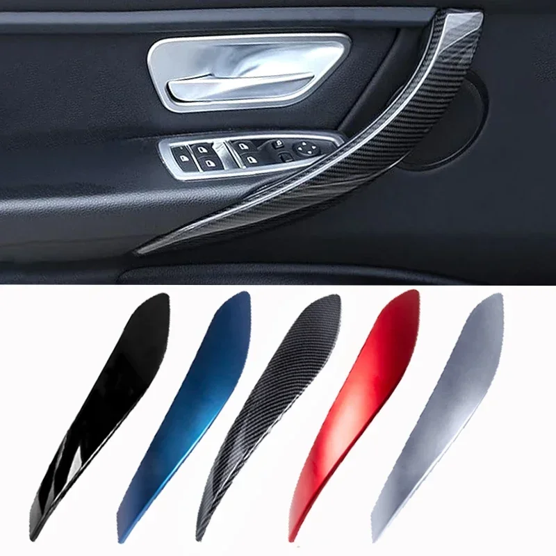 Car interior door handle cover decoration For Bmw  F30 F80 F31 F32 F33 F34 F35 F36 3 4 3gt Series 2012-2018 Carbon  Frame