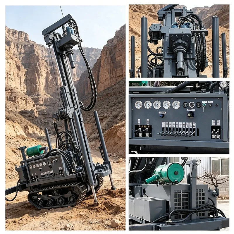 Durable Crawler Pneumatic Water Well Drill Rig 150m Portable Rock Boring Machine For Narrow Space Rural Irrigation Systems