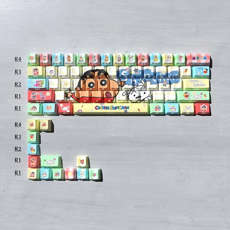 74 Keys Keycaps Set for Mechanical Keyboards Cartoon Crayon Shin-chan Theme Keycaps High Quality PBT Material Durable Keycap - Image 6