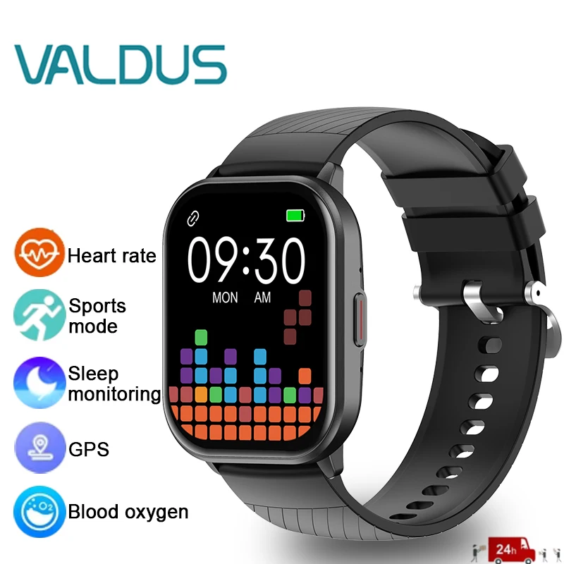 VALDUS 2024, новые умные часы VS02, Bluetooth-вызов, обнаружение сердечного ритма, GPS-траектория, регулировка яркости, умные часы для мужчин и женщин