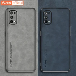 For Realme X7 Q2 Q5 Q3 Pro Carnival Q3S Q3T Luxury PU Leather Case For Realme 7 5G Cover Matte Silicone Protection Phone Case