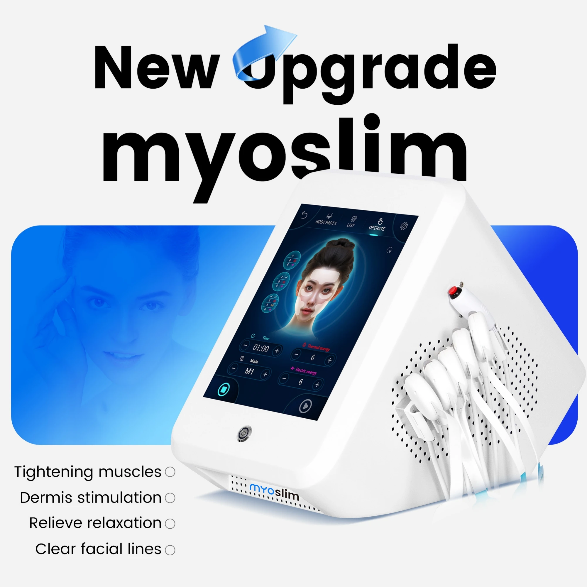 Portable Face Lifting Machine Facial Sculpting Tool Non-Surgical Skin Firming Anti-Wrinkle Increase Collagen Elasticity