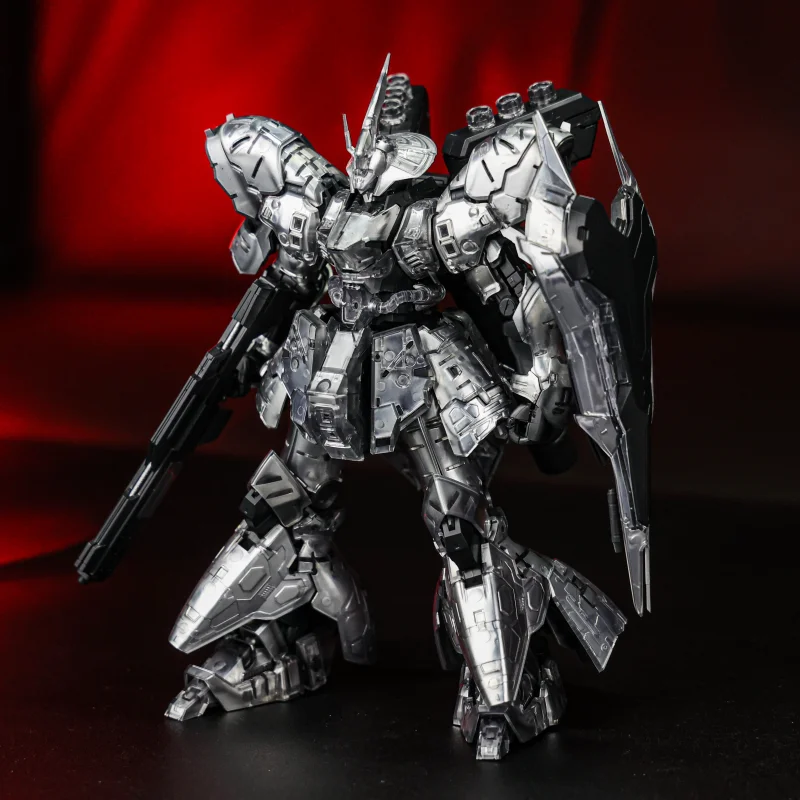 

RG 1/144 Sazabi silvery hyaline Assembly Model Kit Action Figures Plastic Model Comes With Water Decals Desktop Ornament Gift