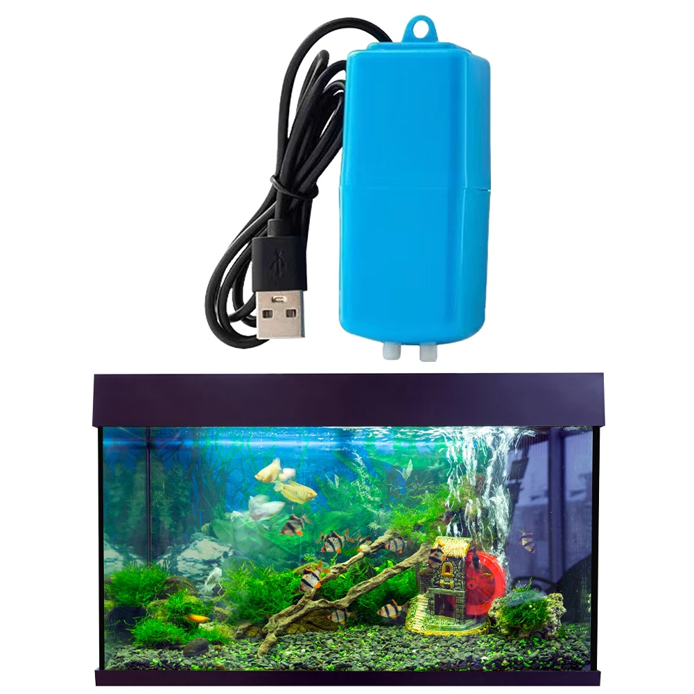 Portable Mini Small Oxygenator USB Small Oxygenator Fish Tank Silent Air Compressor Aerator Portable Fish Tank Accessories