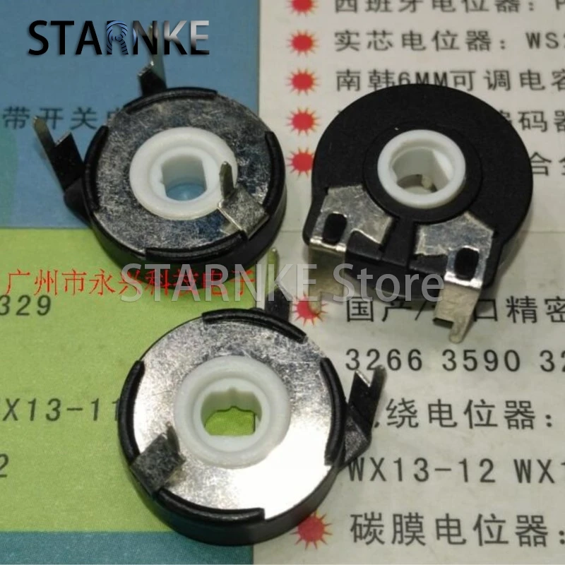 

10PCS PT15 Spanish Trimmer Potentiometer PT15-B2.5K ±10% B252 2.5K Horizontal Adjustable Resistor Oval Hole 3 Pin Diameter 15MM