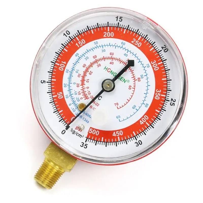 23GC Air Conditioner Refrigerant Pressure Gauge Anti-Corrosion for R134A R22 R404A Professional HVAC Maintenance Tools