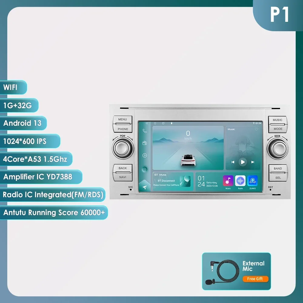 Android Autoradio Voor Ford Focus 2007 Mondeo S-Max C Max Kuga Galaxy Fiesta Transit Fusion Connect Autoradio Multimedia Carplay