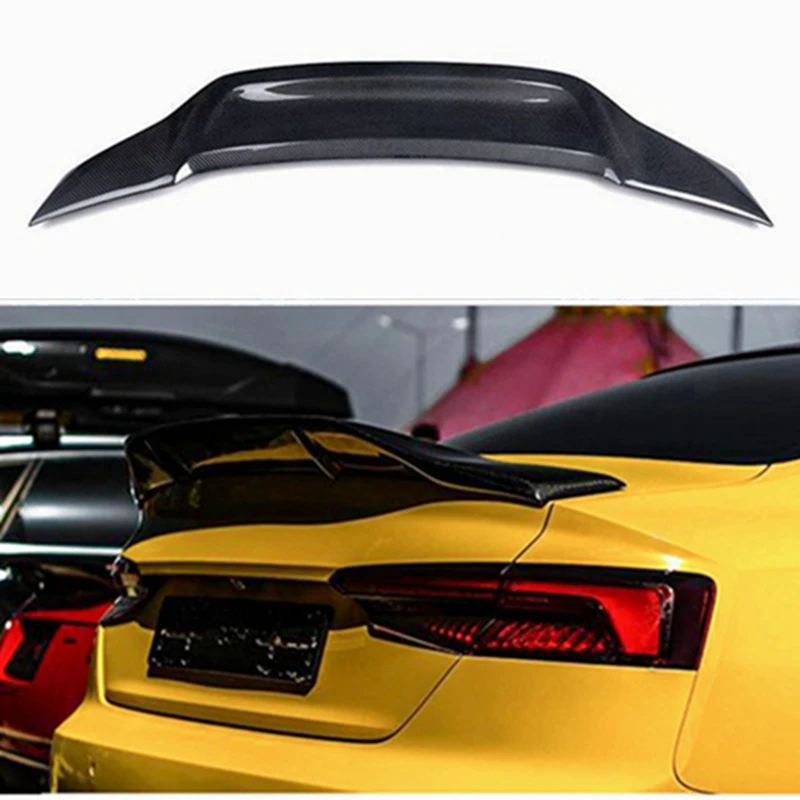 

FOR Audi A5 4 Doors 2017-2021 R Style Carbon Fiber / Forged Carbon Fiber Rear Trunk Spoiler