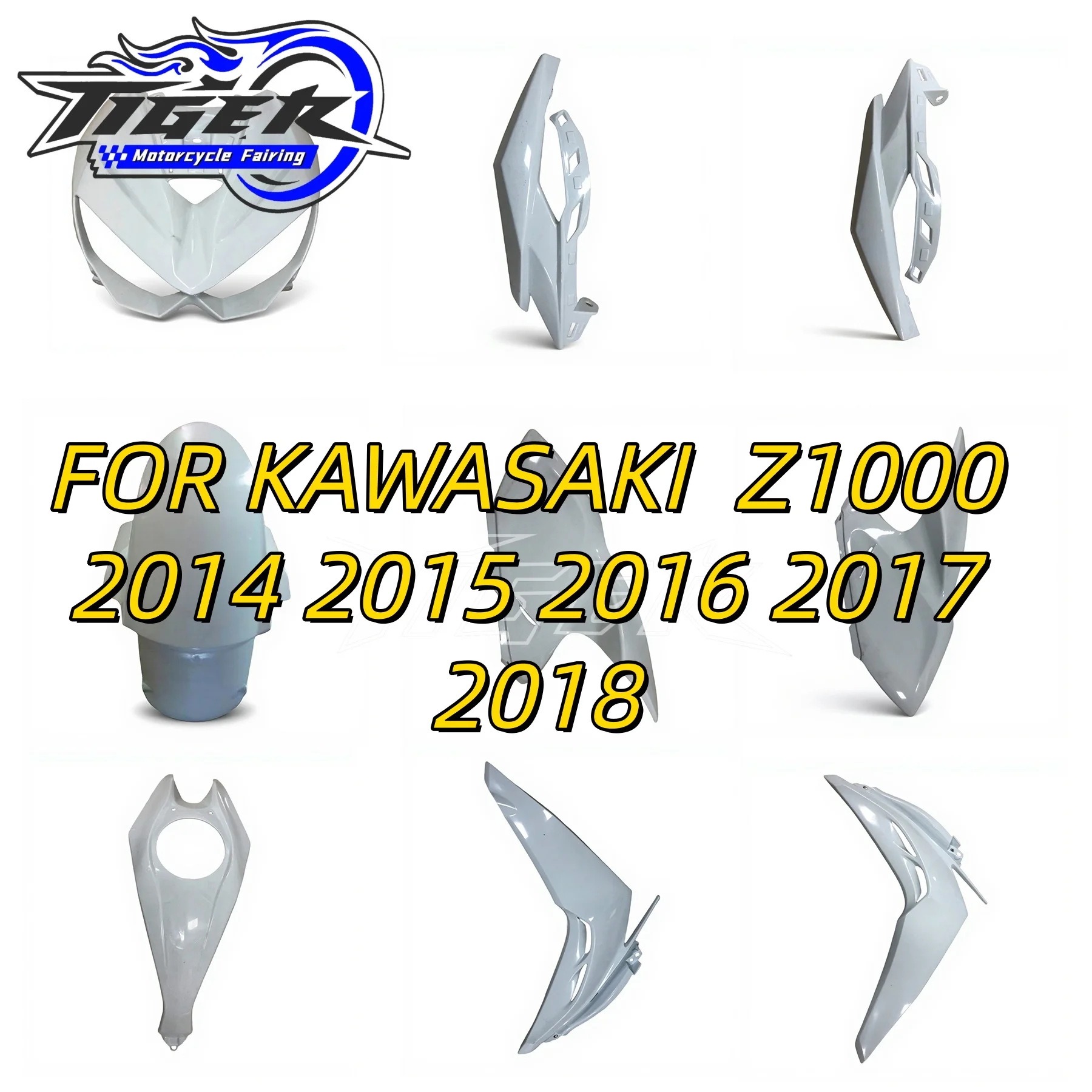 Aftermarket ABS Carbon painted coating Motorbike Front Upper Fairing Headlight Cowl Nose Kit Z1000 For Kawasaki 2014 2015 2016 2