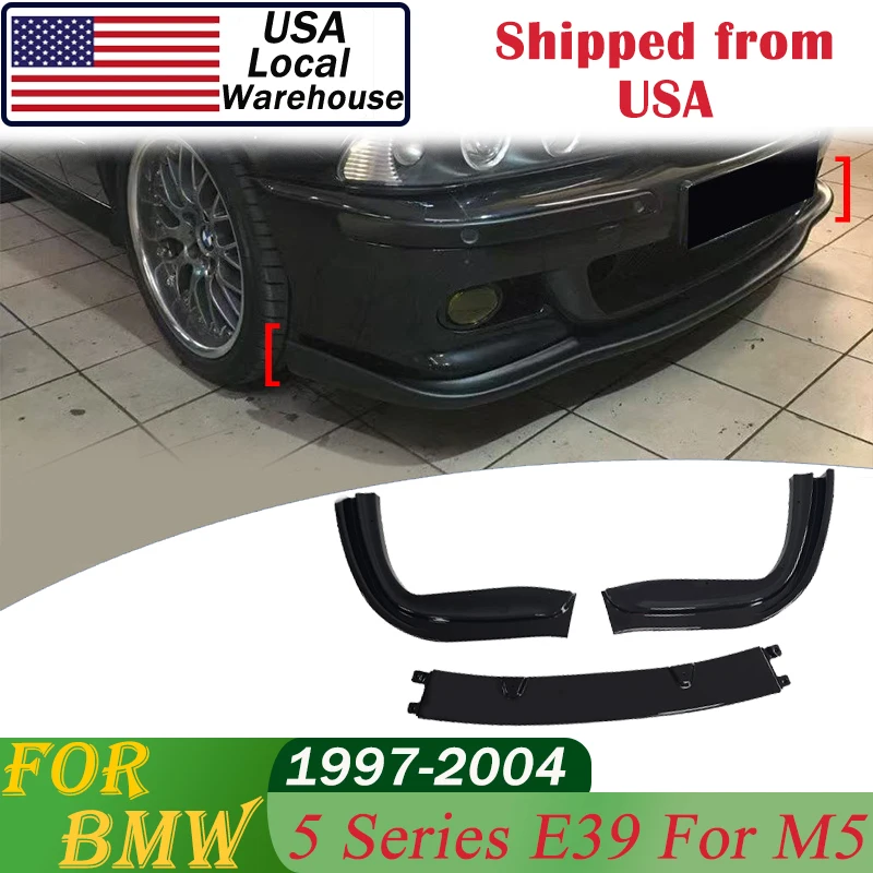 

Накладка на передний бампер для BMW 5 серии E39 (M5) 1997-2004, диффузор, сплиттер, спойлер, нижняя защита, обвес, для рынка США
