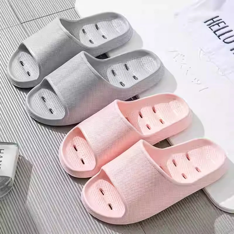 Chinelos de banheiro de eva macio, antiderrapantes, praia, secagem rápida, casa, banho, hotel, oco, vazamento, para homens e mulheres
