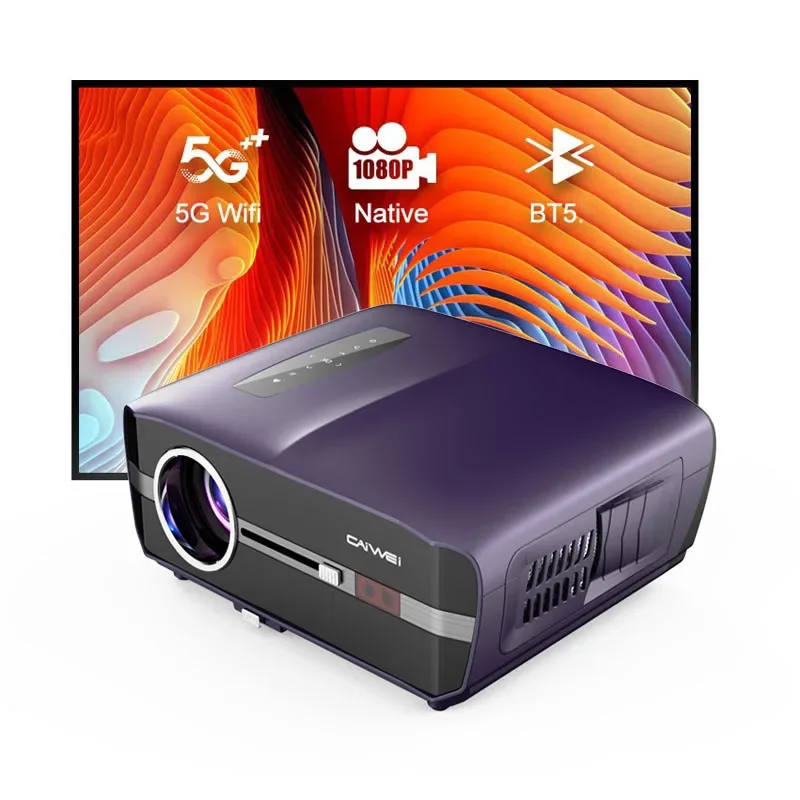 Outdoor 13000L Movie Projector Zoom 4D Keystone TV Home Theater 5G WIFI Audio Beamer For Day And Night