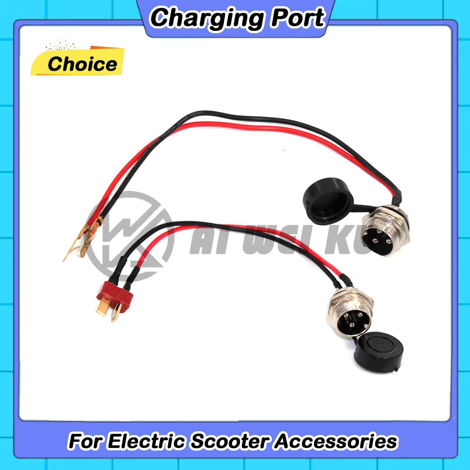 Charging Port Power Cable Charging Socket Port Plug For Electric Scooter KUGOO M4 PRO Speedway Scooter Citycoco E-Bike Parts