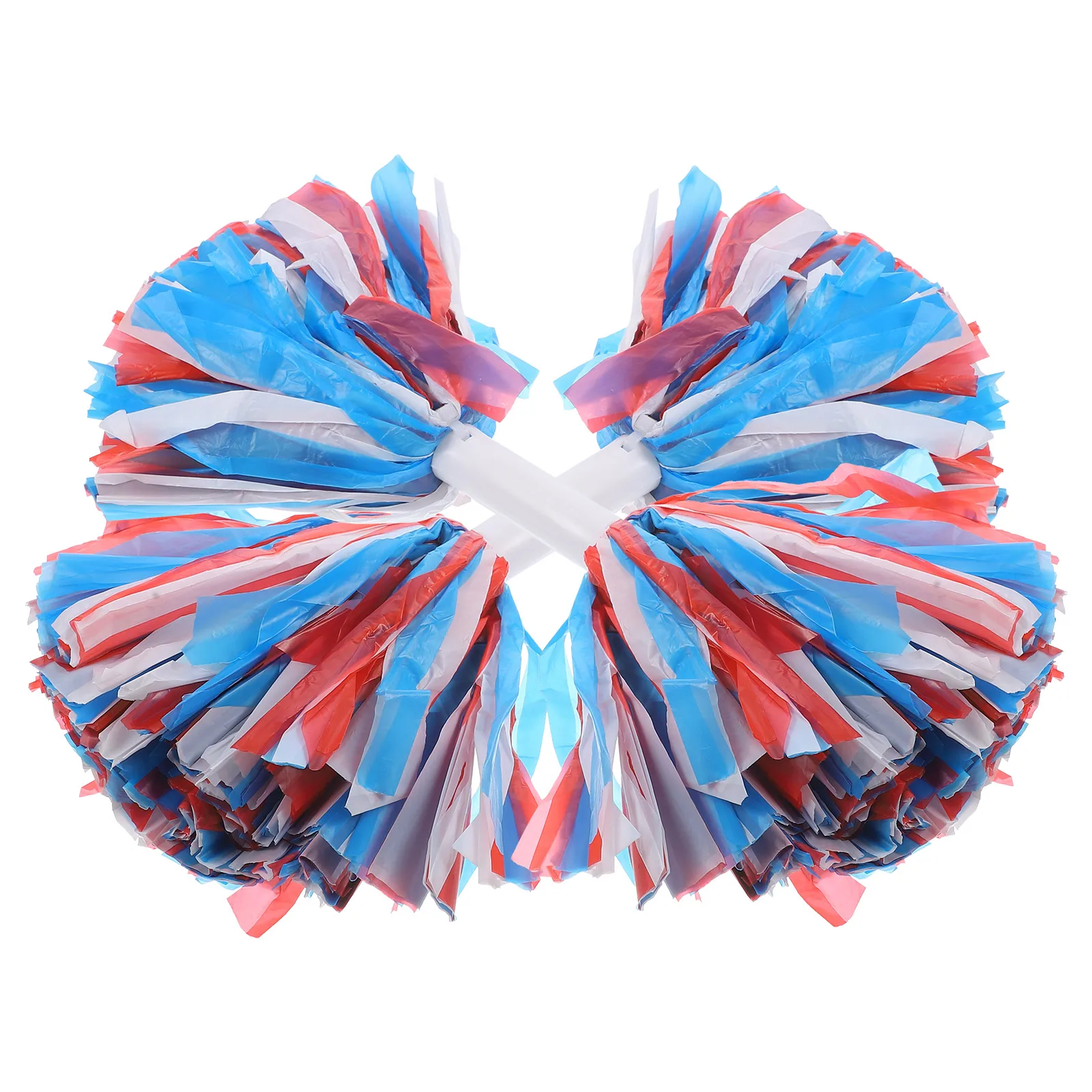 2pcs Cheerleader Pom Poms Bright Reusable Pet Pe Material Cheerleading Props For Sports Dancing Festival Gymnastics Outdoor Team