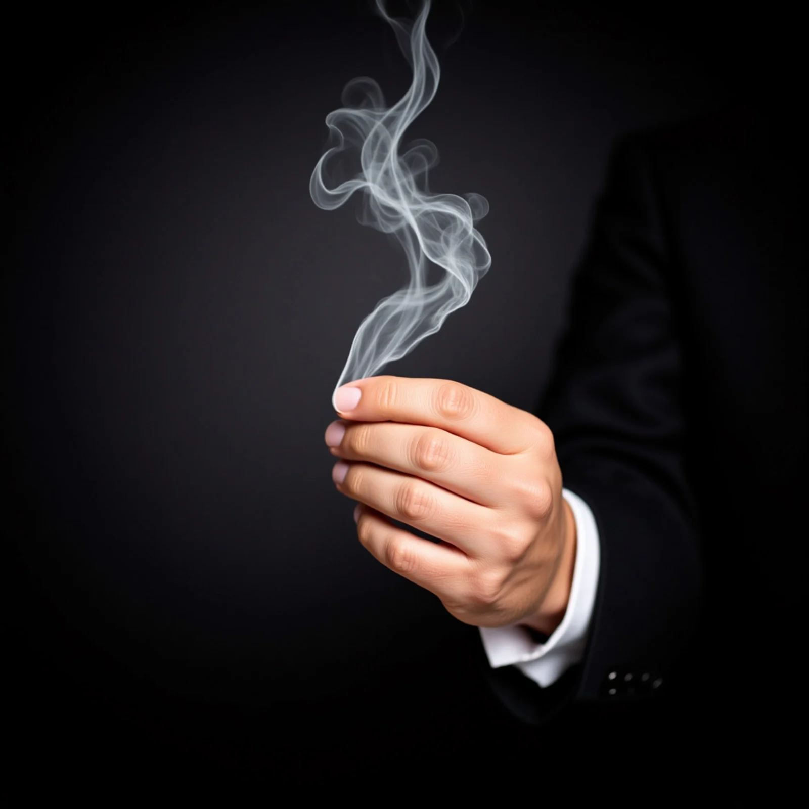 إصبع دخان خدعة سحرية ورق دخان سحري عن قرب حفلة الهالوين السحرية سهلة الاستخدام لا تحتاج إلى تجربة هدية للسحرة #2