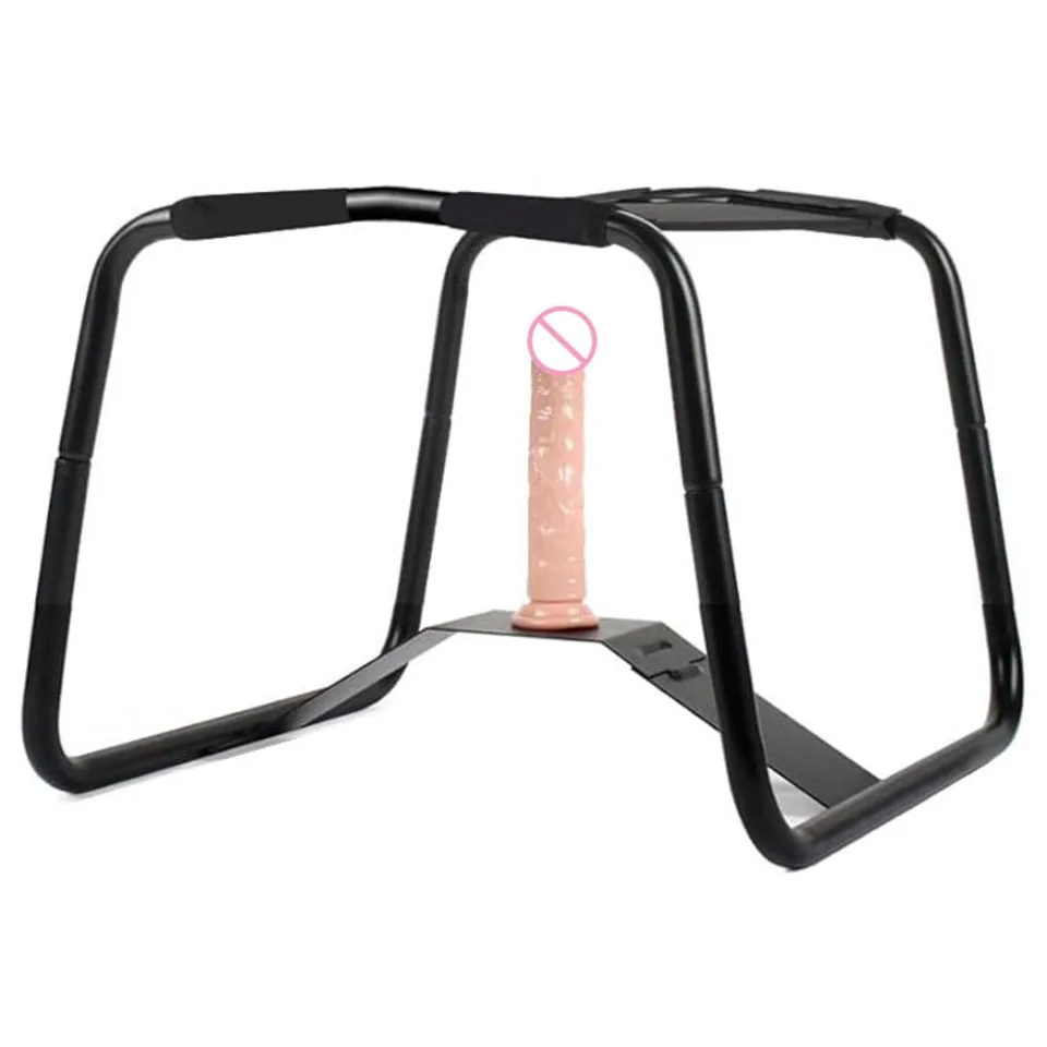 Sex Furniture SM Chair Telescopic Metal Bracket Realistic Dildos Holder Penis Sucker Sex Toys For Women Men Erotic Accessories