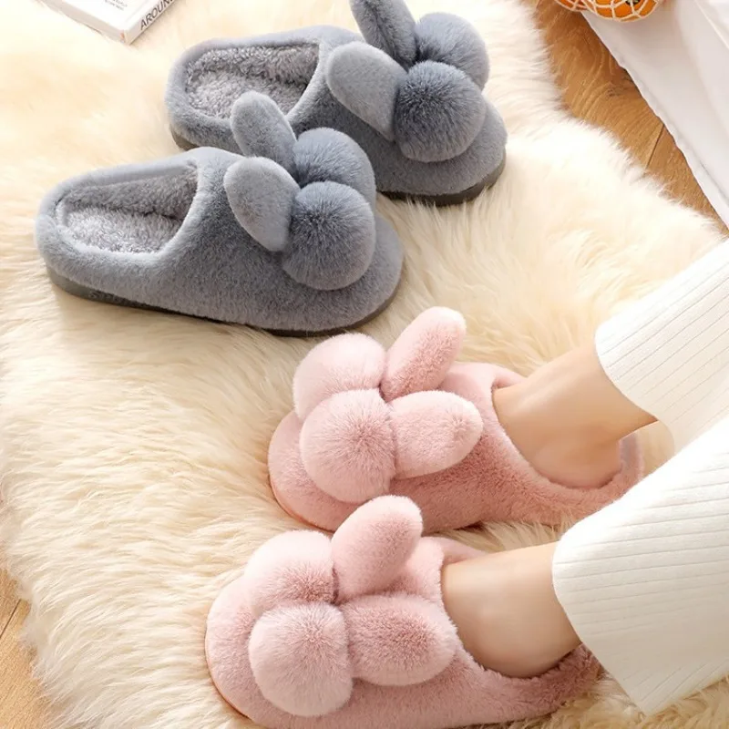 

Warm Women Plush Cotton Slippers Soft Cozy Indoor House Shoes Cute Cartoon Winter Footwear Comfortable Home Slippers for Ladies