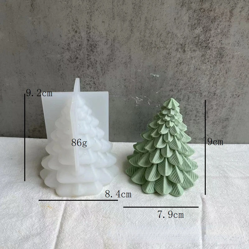 Christmas Tree Scented Candle Silicone Mold DIY Gingerbread Man Candle Making Plaster Mold Hand Soap Resin Mould Home Decor