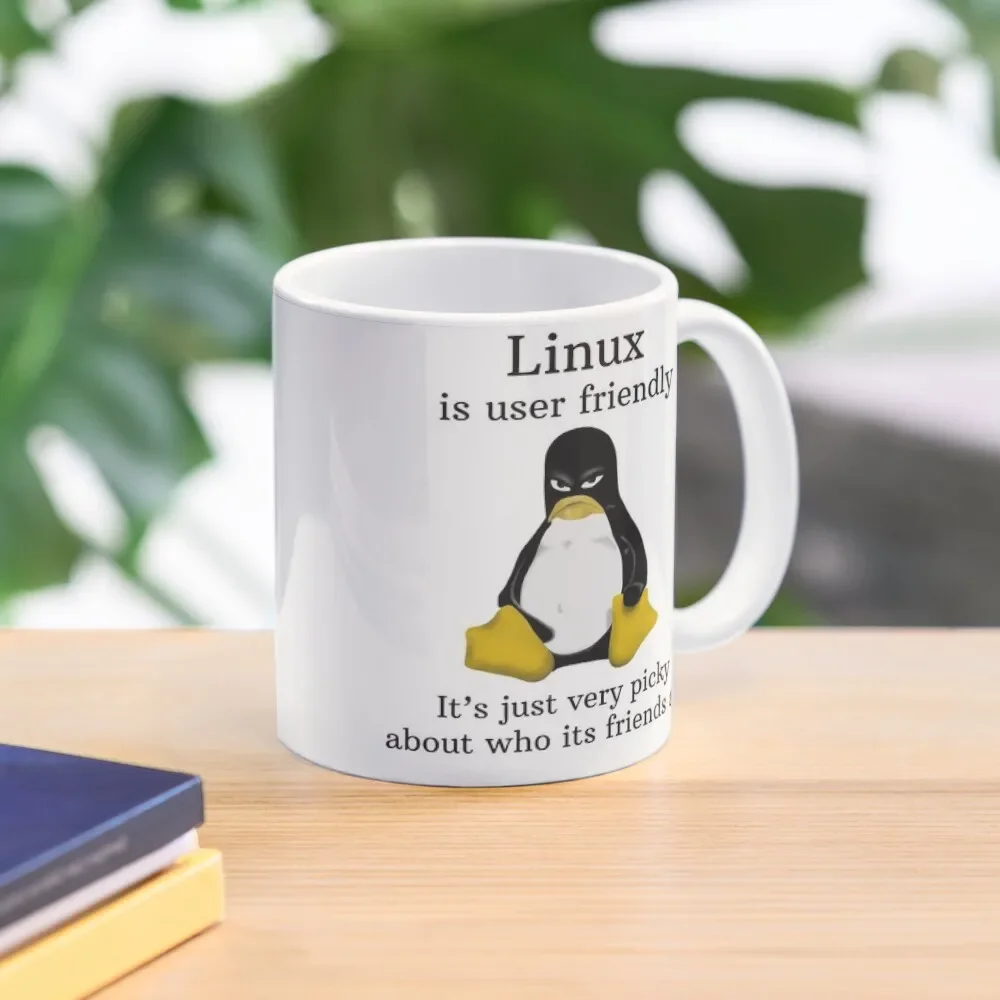 Linux è facile da usare è solo molto Pic Mug Photo Tea Gifts immagine del caffè manico semplice rotondo stampato Drinkware Cup Picture