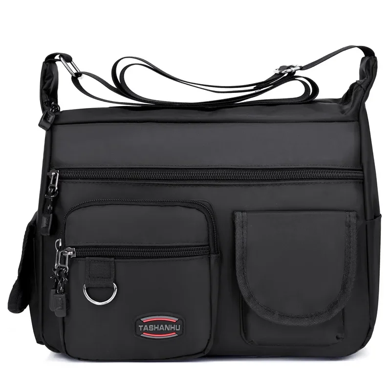 Waterproof Shoulder Bag Crossbody Bag for Men Lightweight Casual Multi-layer Shoulder Handbag Purse Bookbag