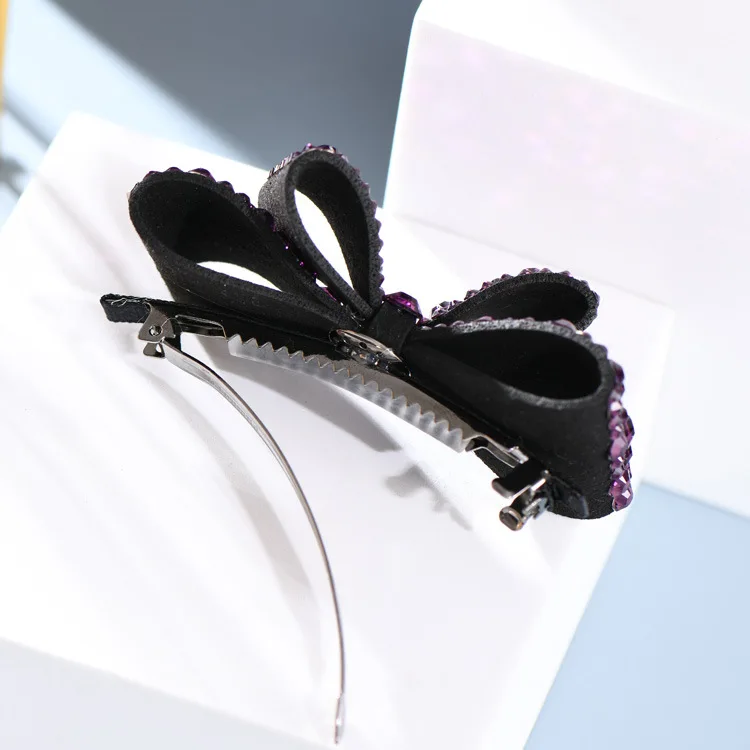 Bow Spring Clip half-clip top clip hairpin edge clip clip clip clip water Diamond fringe bow