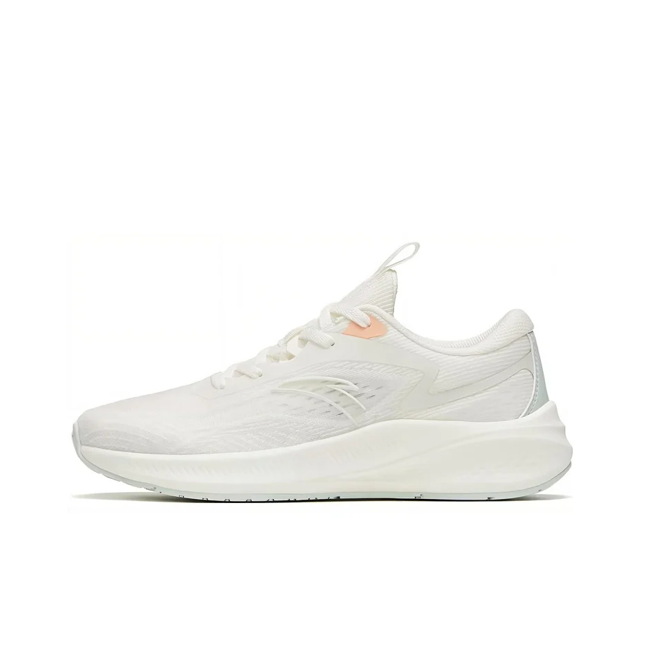 Anta Road Run Versatile Cushioning Slip Resistant Abrasion Resistant Low top Running Shoes Women's White Green Pink 922315519-1