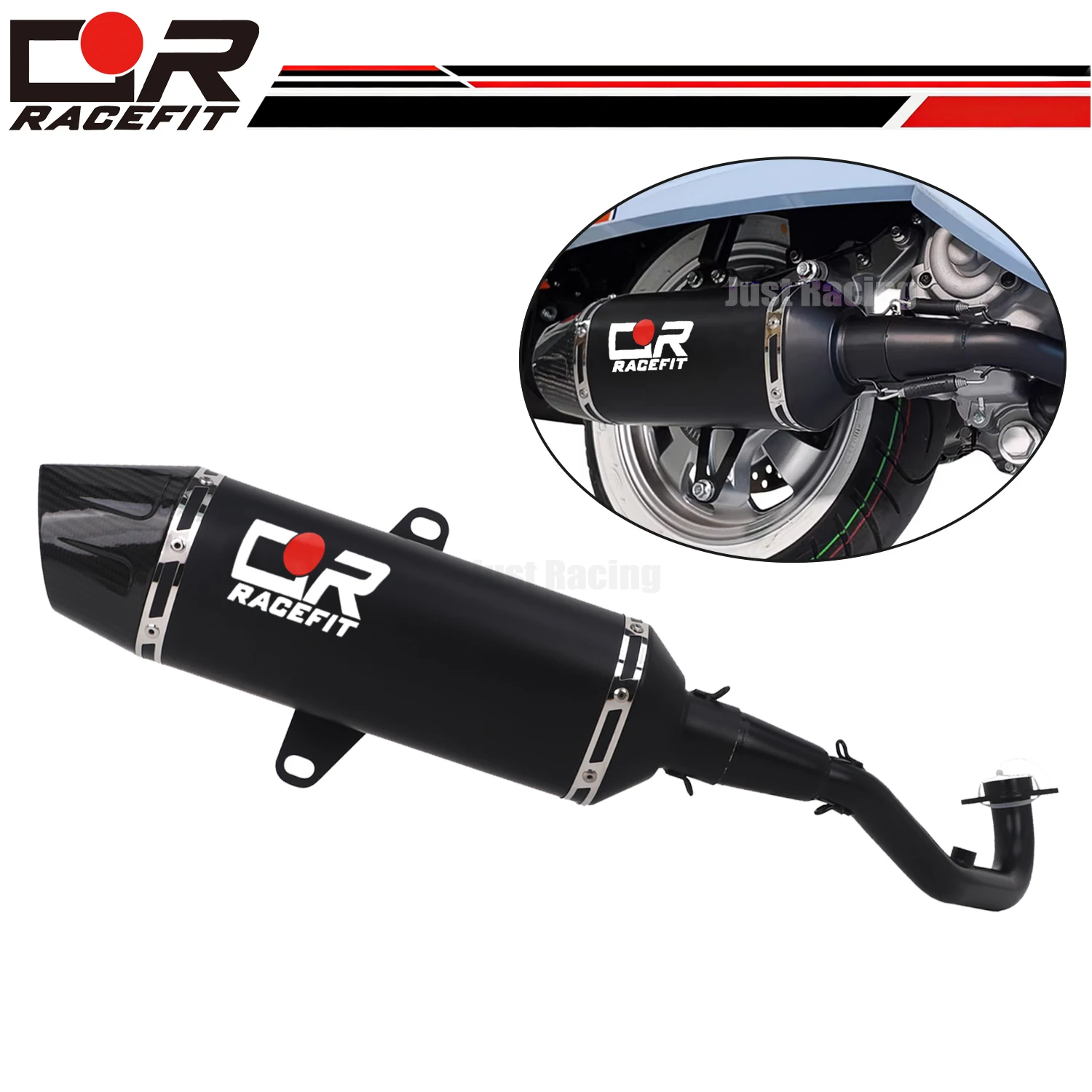 

Full Exhaust Pipe System 2in Muffler Black For Victoria Sixties 300i 250i 2022 2023 2024