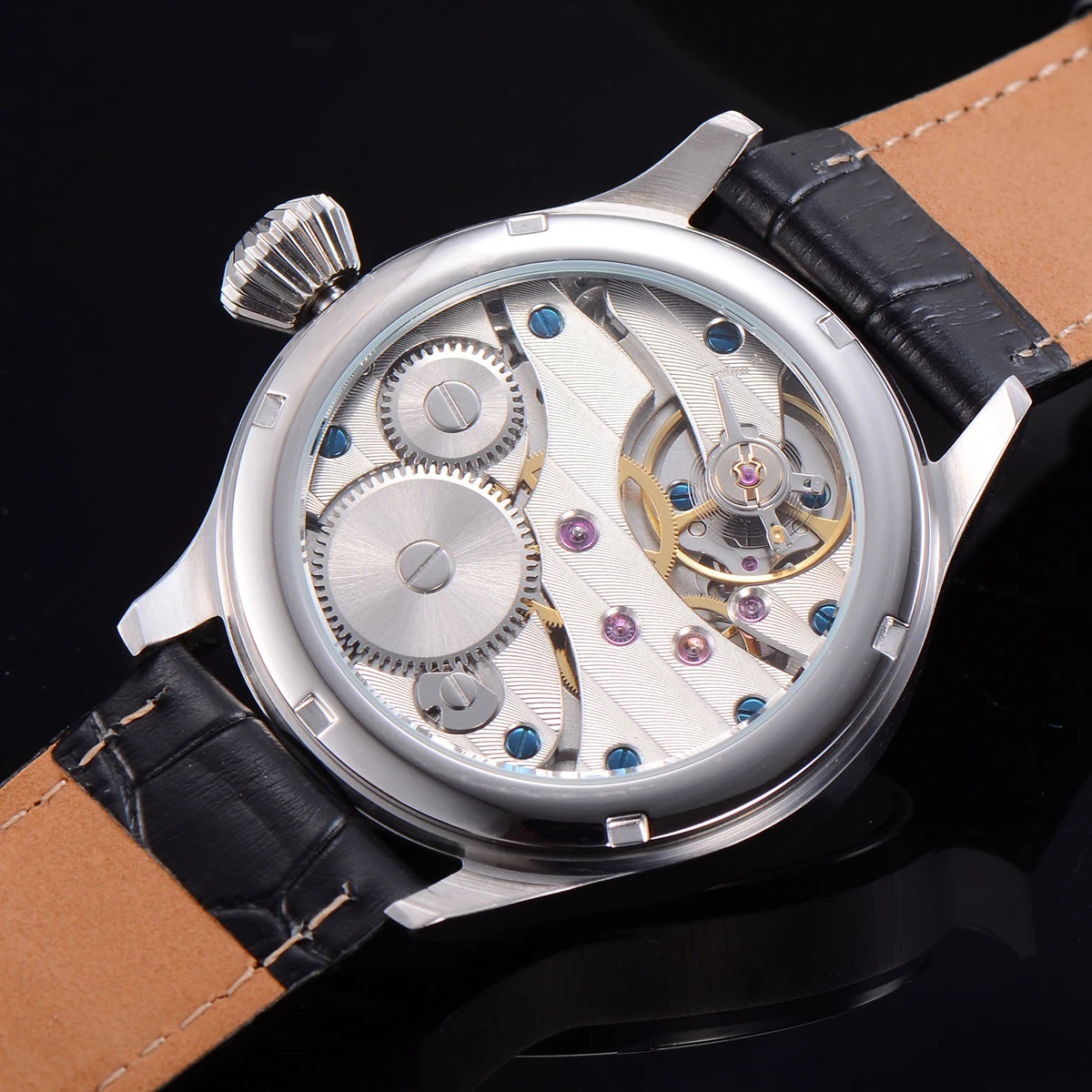 Corgeut  44MM Dial ST3600 Hand-Wound Movement 316L Steel Case Men\'S Watch 30 M Water Resistant Luxury Sapphire Glass