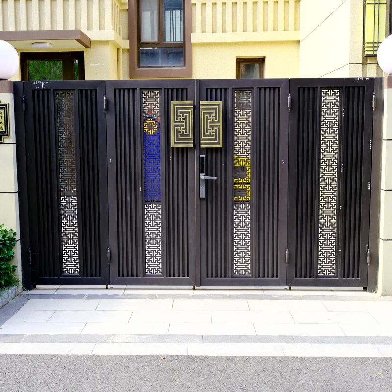 Modern Automatic Sliding Aluminum Alloy Gate for Industrial & Residential Security in Villa Courtyard Communities Customizable