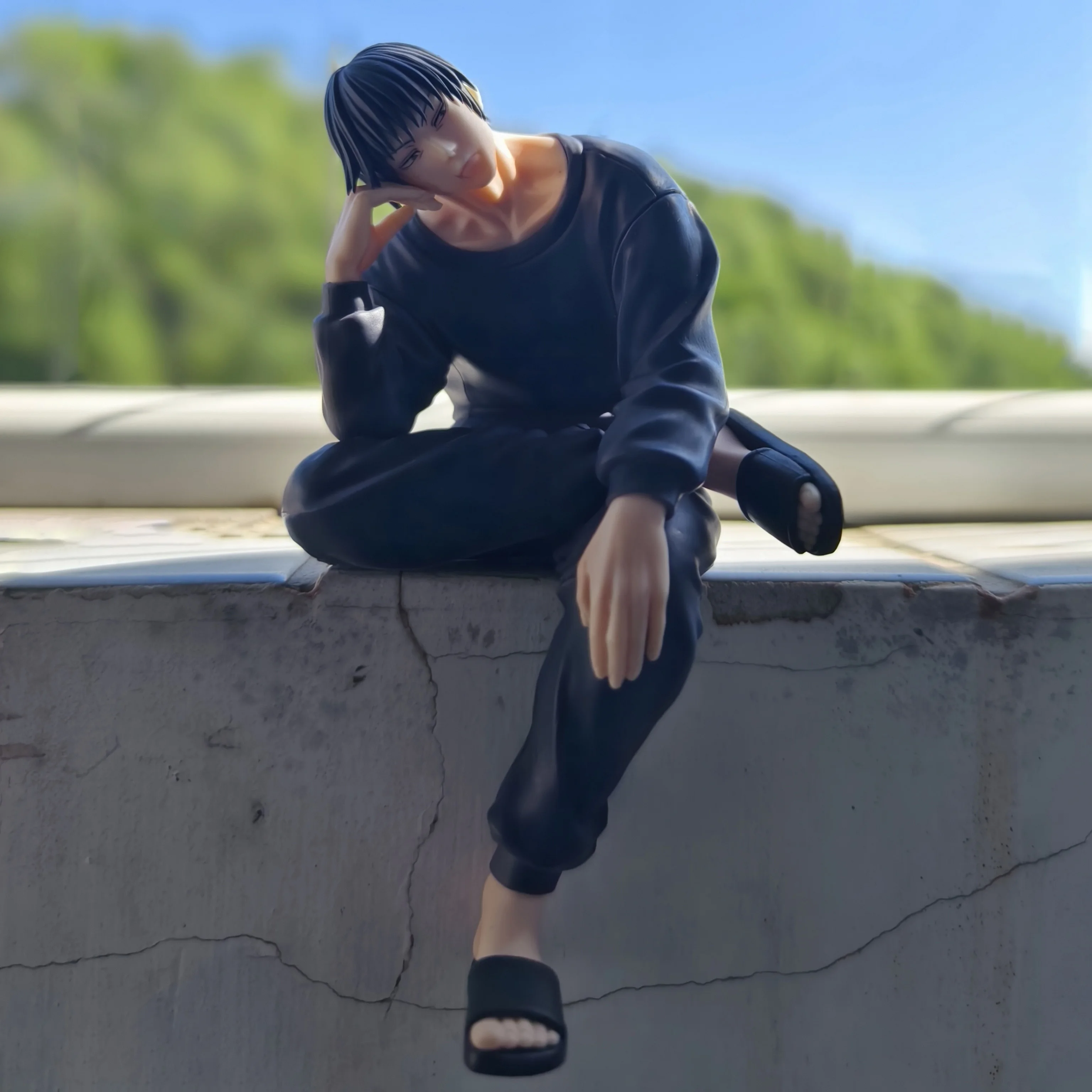 Аниме JJK фигурка Gojo Satoru фигурки фигурки сидячая поза Geto Suguru фигурка Fushiguro Toji игрушка унисекс подарки на день рождения 14 см