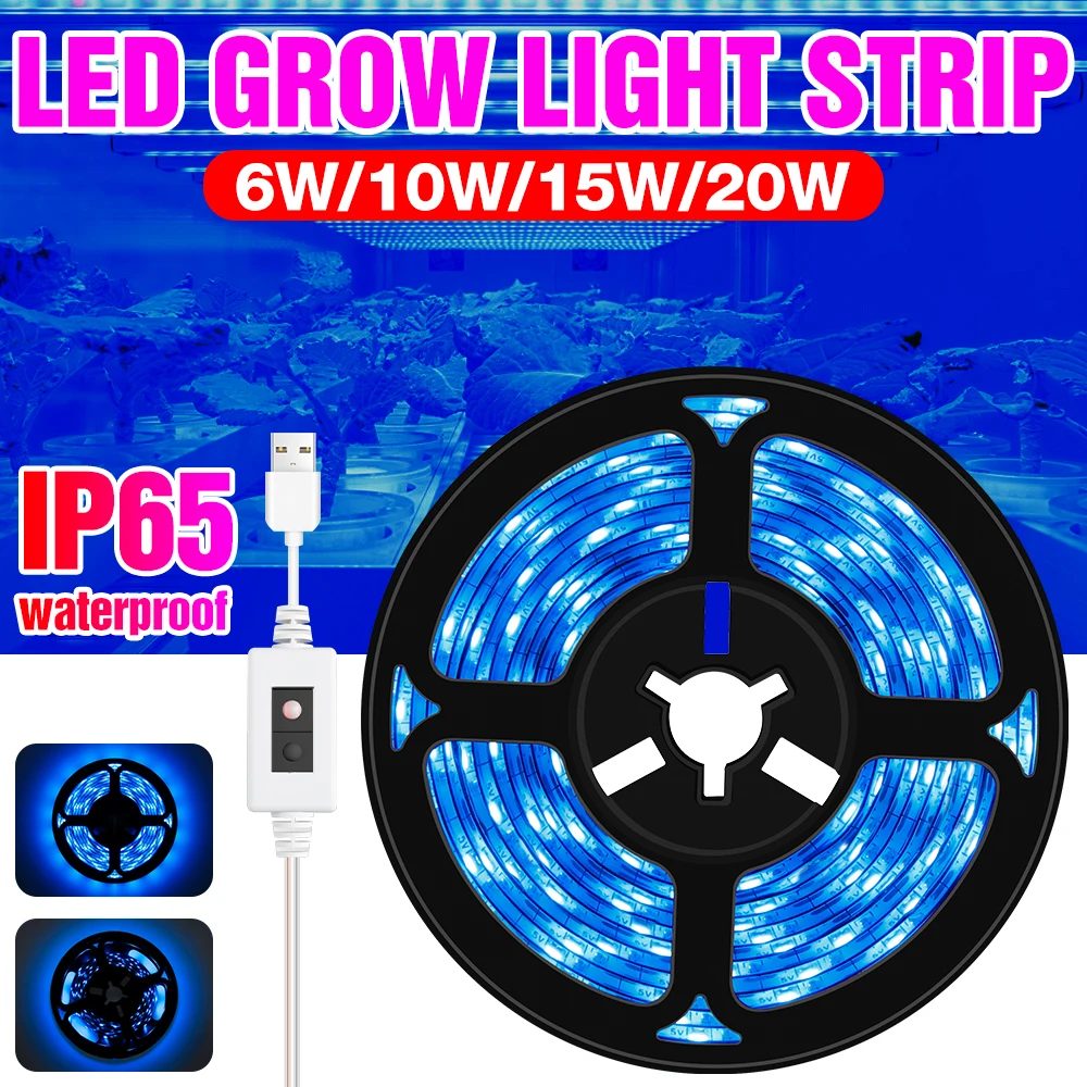 

Led Plant Strip Lights 5V USB Phyto Lamp Full Spectrum LED Growth Light Plants Led Tape For Hydroponics Seeds Flower Grow Tent