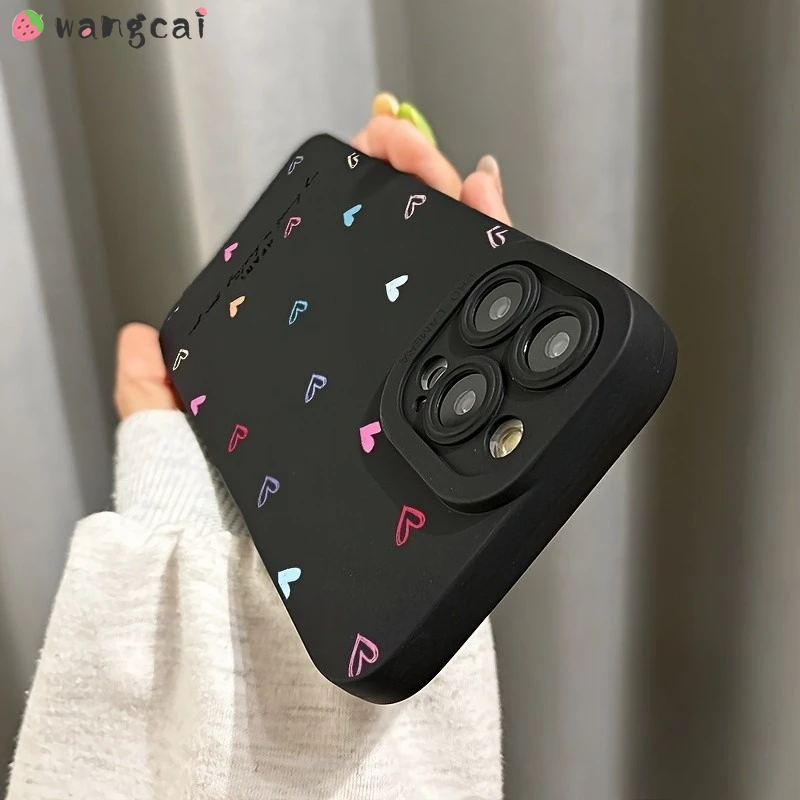 Cute Love Phone Case For Realme GT7 GT6 GT Neo 7 6 SE GT5 GT2 GT Explorer Master Q5i Q5X Q2i P1 5G Colorful Heart Soft Cover
