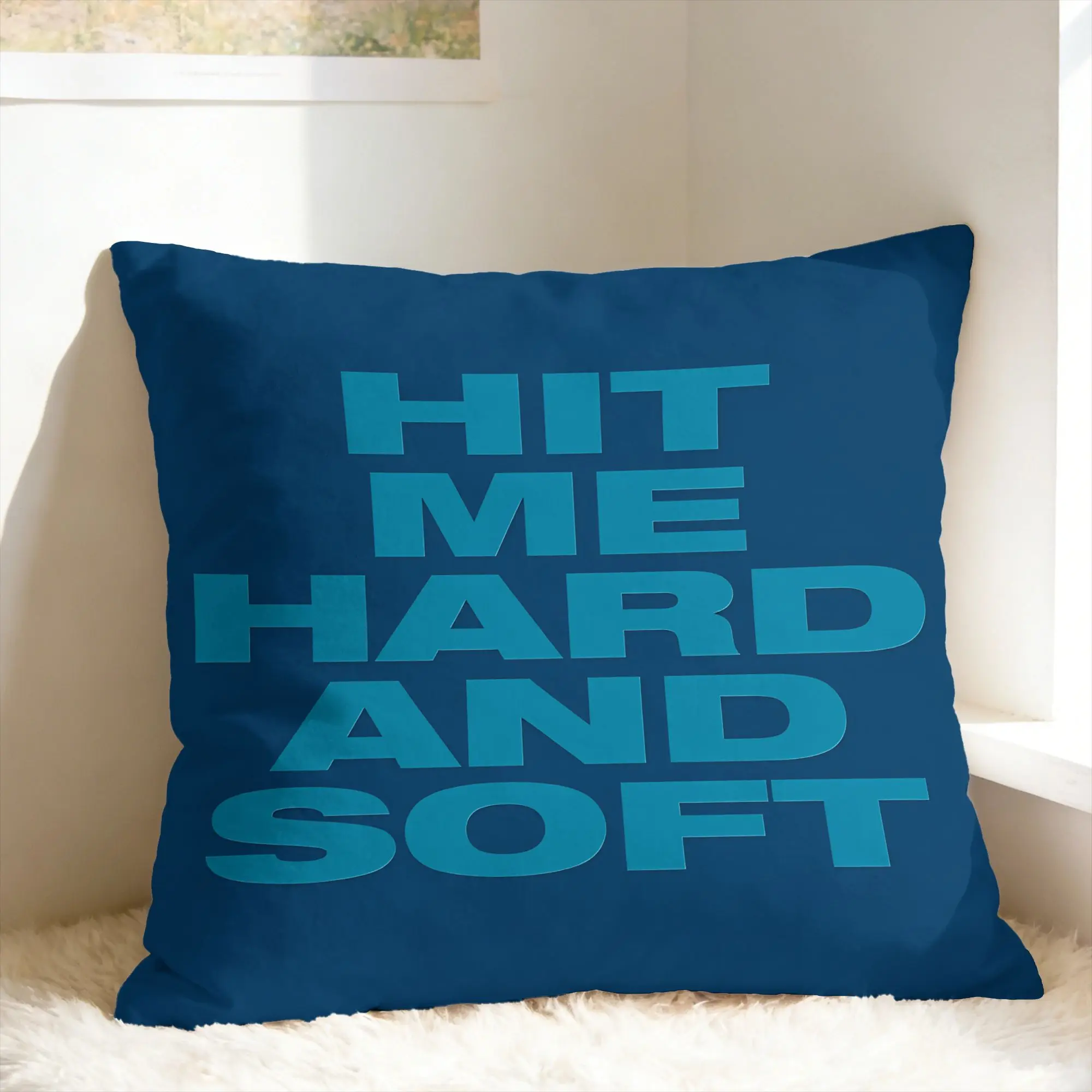 HIT ME HARD AND SOFT B-Billie E-Eilish Pillow Cover  Novelty Pillow Case For Sofa Home Decoration Soft Cushion Cover Gift
