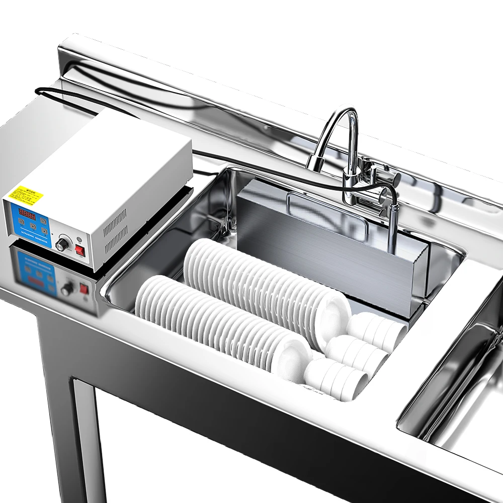 Petit lave-vaisselle intercalaire entièrement automatique, haute puissance, utilisation commerciale dans les restaurants et les cantines, sans installation