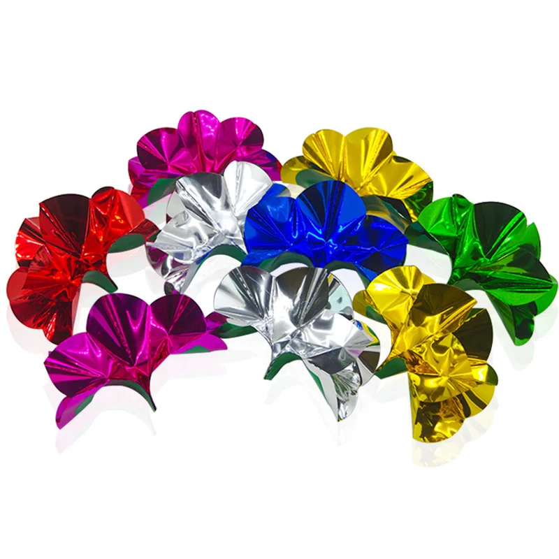 9 Pcs/Set Flower Appearing From Empty Hand Magic Tricks Plastic Sequins Flower Production Close Up Stage Illusions Gimmicks Prop