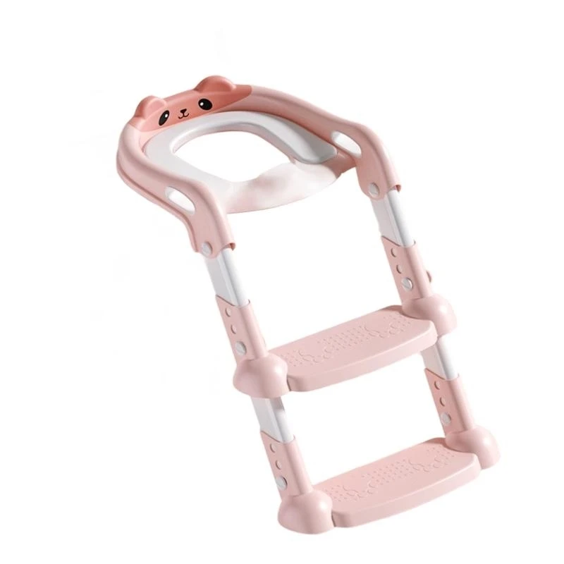 Kids Foldable Potty Training With Step Ladder Detail, Children Toilet Trainer Step Stool Folding Potty Chair