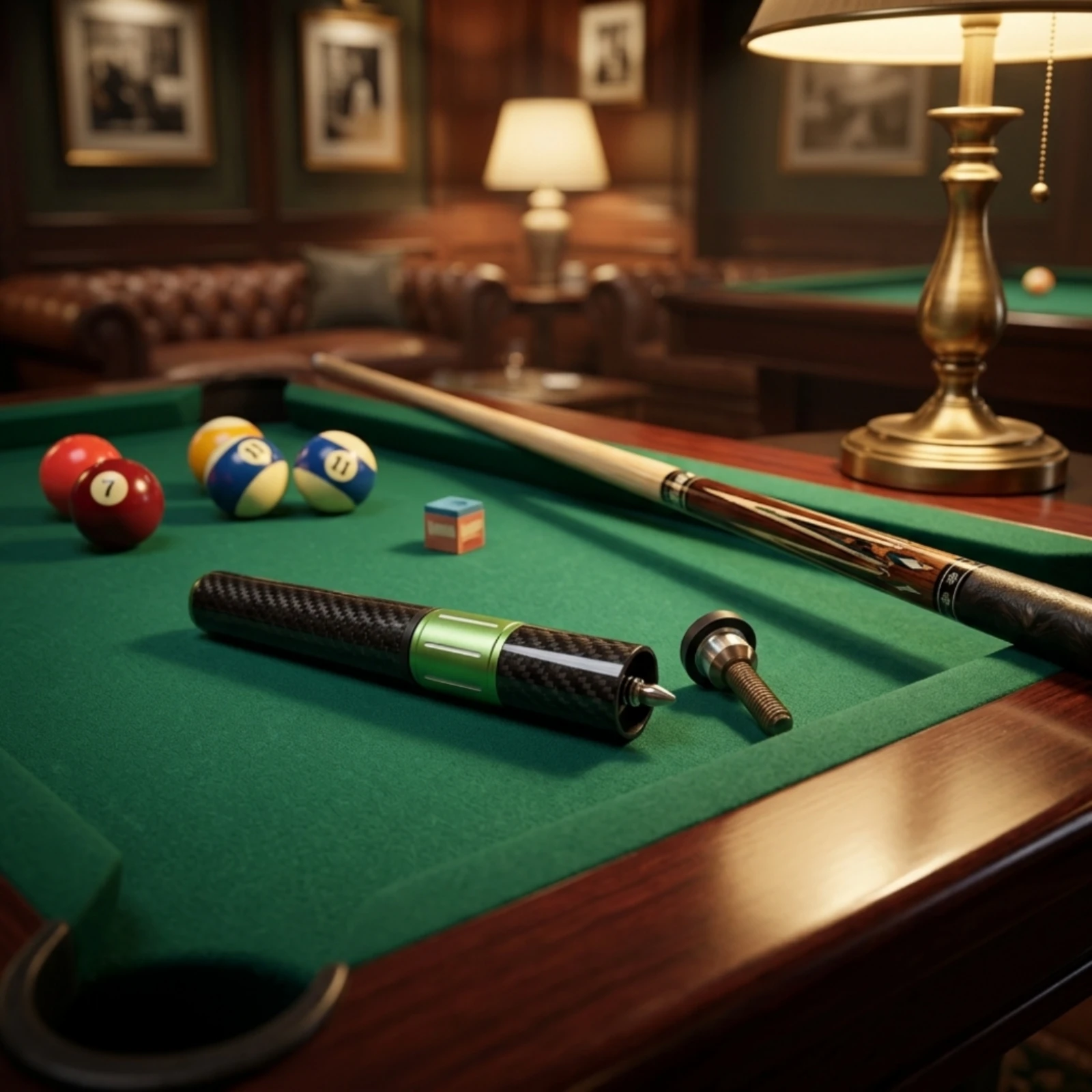 

Telescopic Cue Extension Threaded Adapter Billiard Stick Extension Sports Gear Glossy Finish Game Equipment Portable