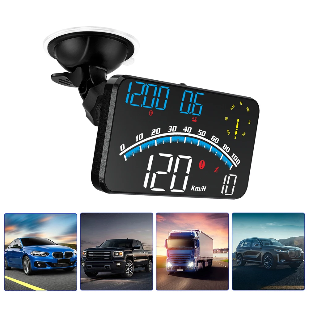 

Car HUD Speedometer Clock Odometer Head Up Display Digital GPS Alarm On Board Computer Windscreen Projector Interior Cartronics