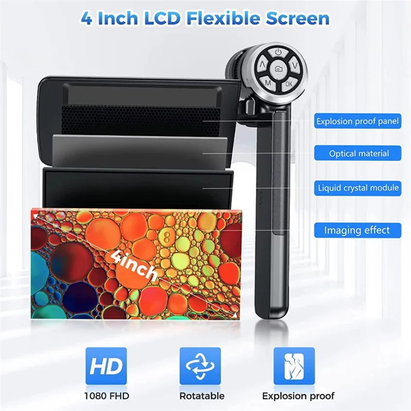 VO-휴대용 현미경 관찰 야외 도구 사진/비디오용 4인치 화면 야외 도구 관찰