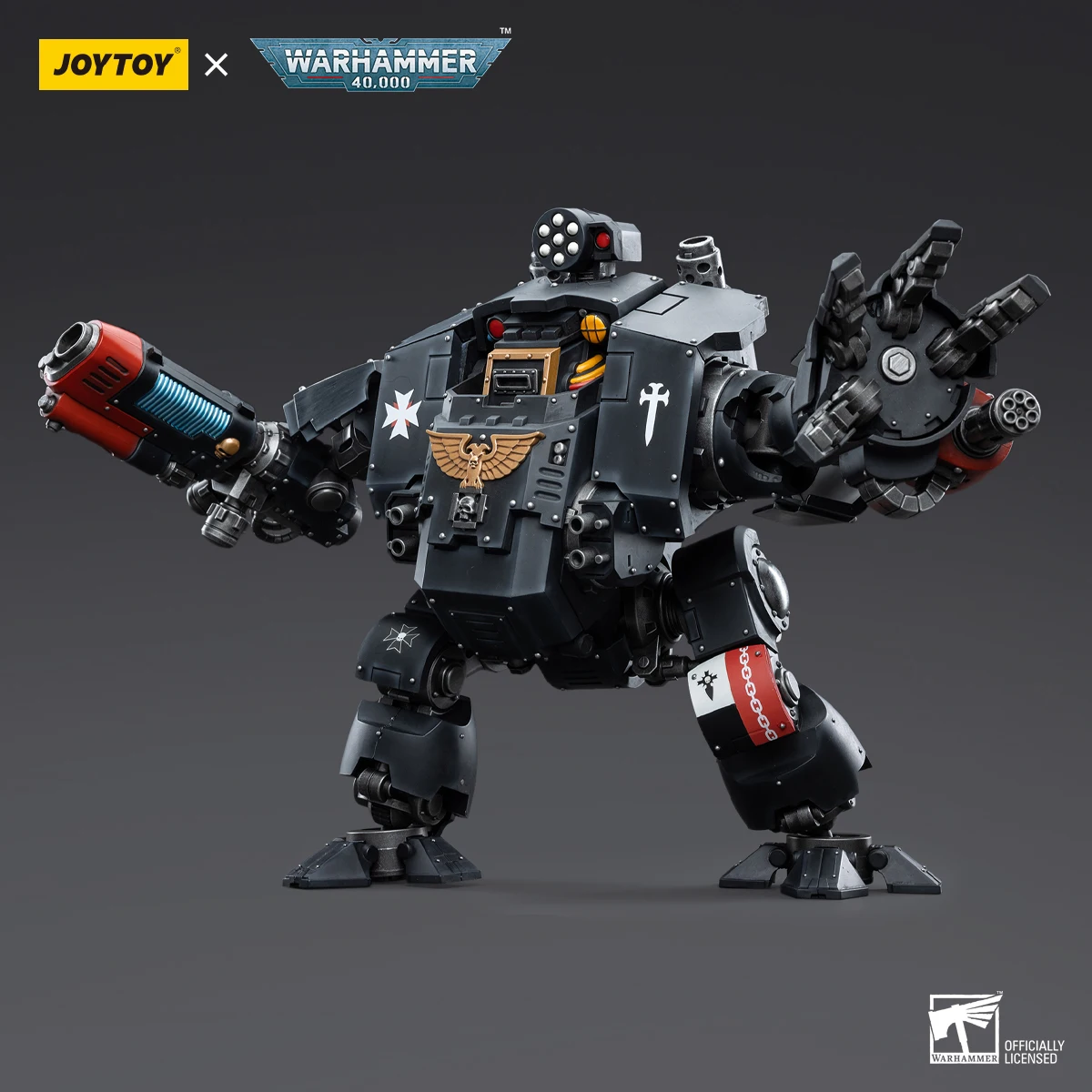 JOYTOY Warhammer 40K Figurine 1/18 Black Templars Redemptor Dreadnought Anime Figurine Joint mobile modèle Collection jouets